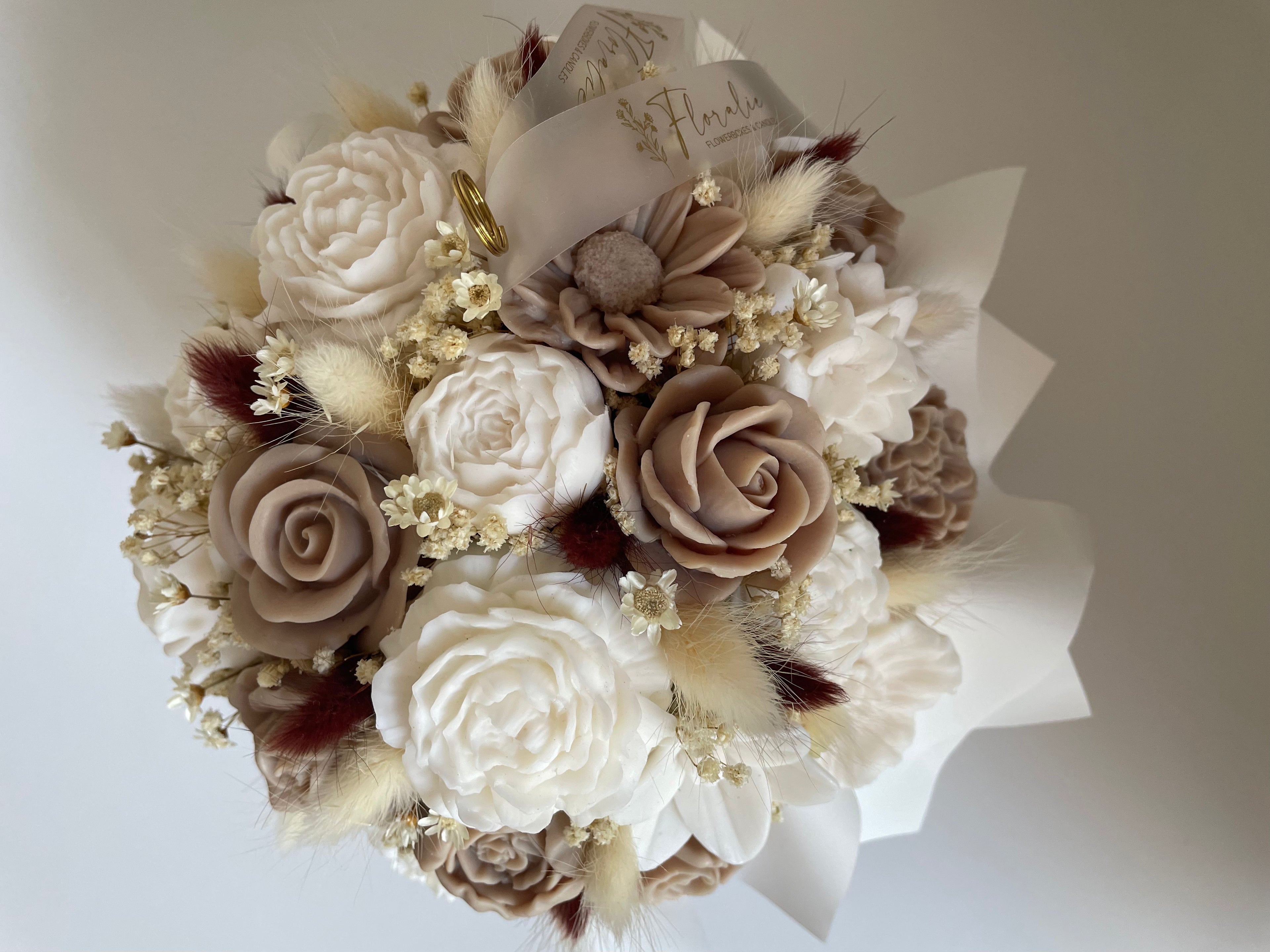 Flowerbox Creme WEIß BRAUN