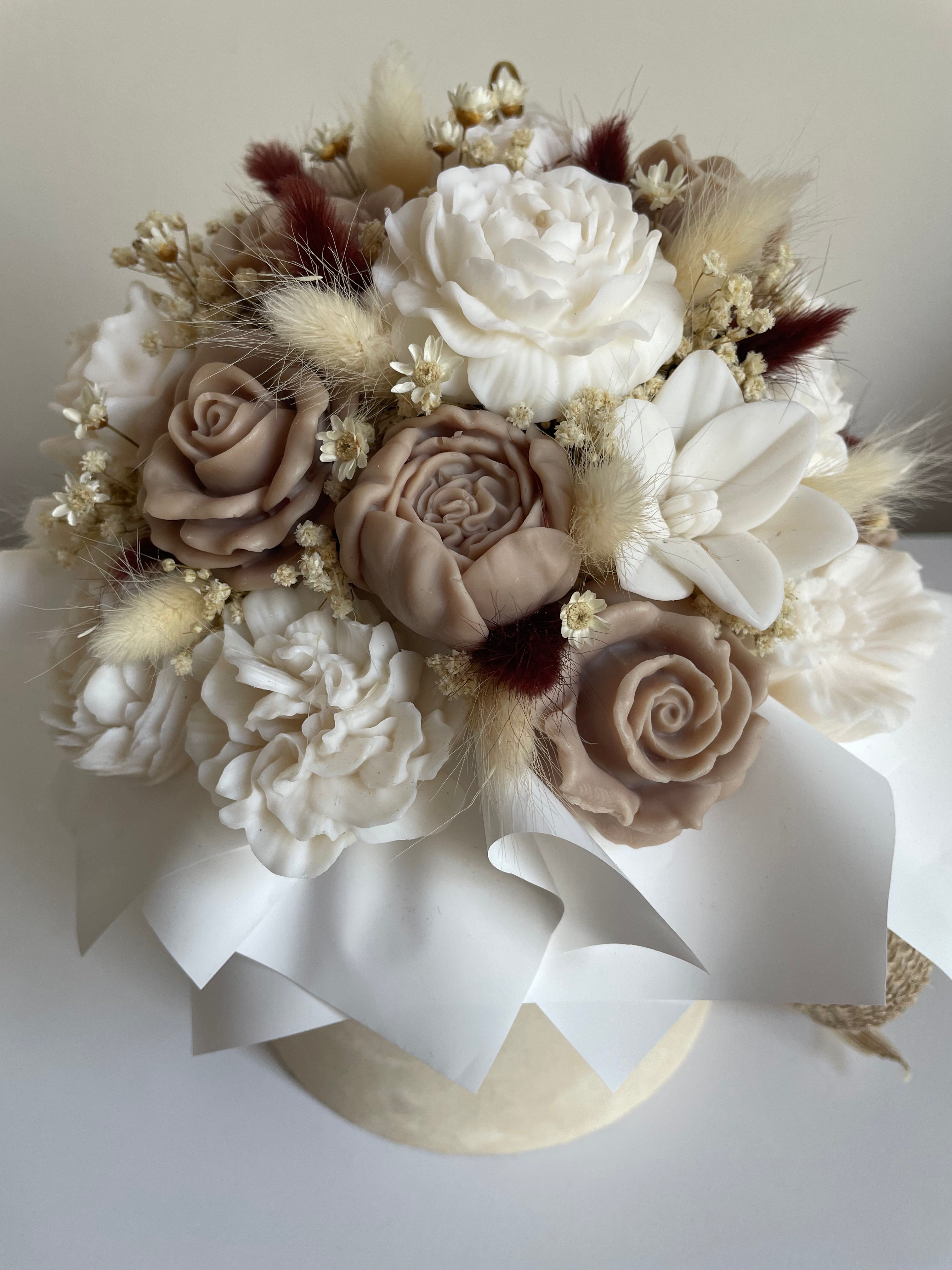 Flowerbox Creme WEIß BRAUN