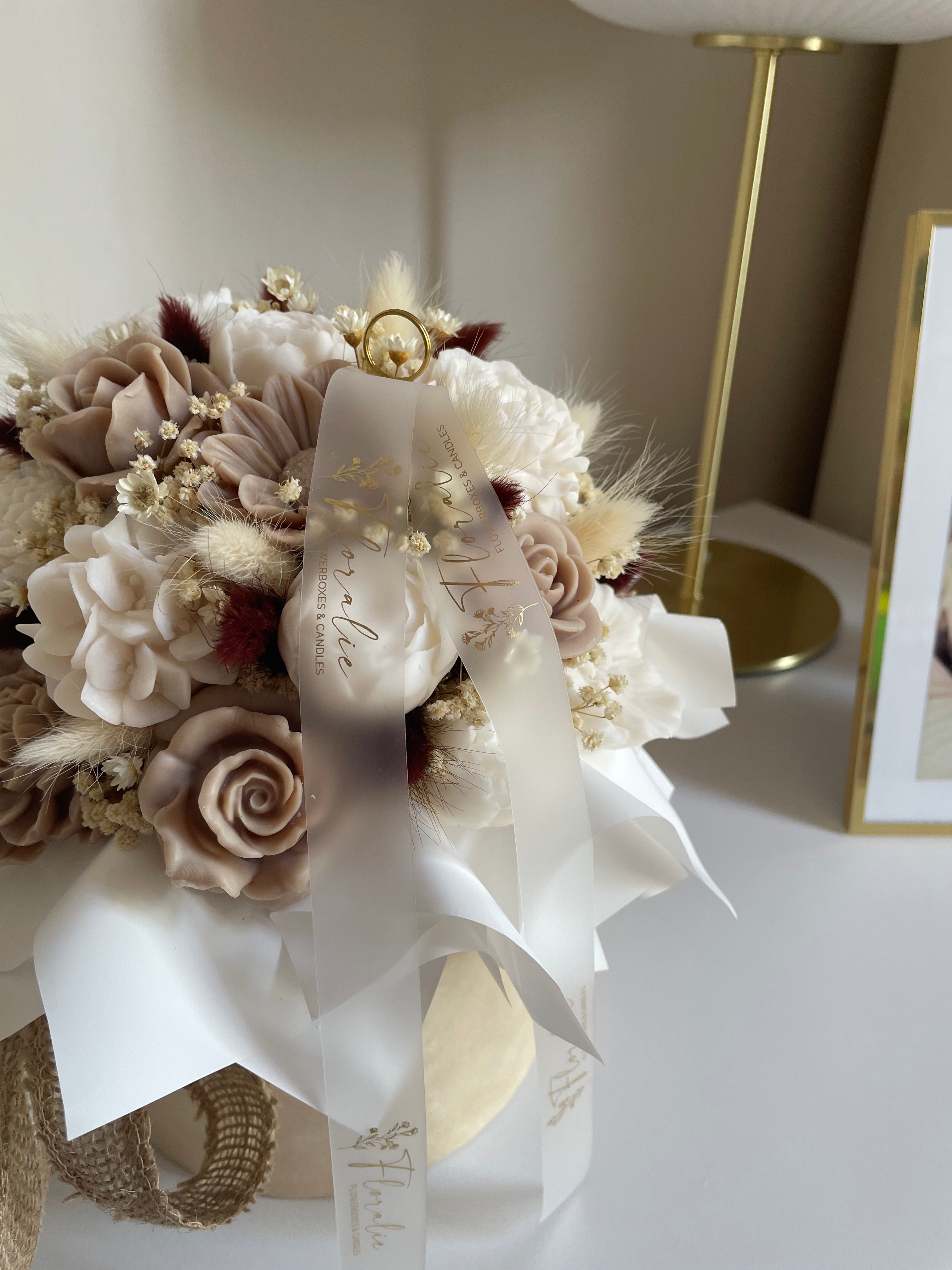 Flowerbox Creme WEIß BRAUN