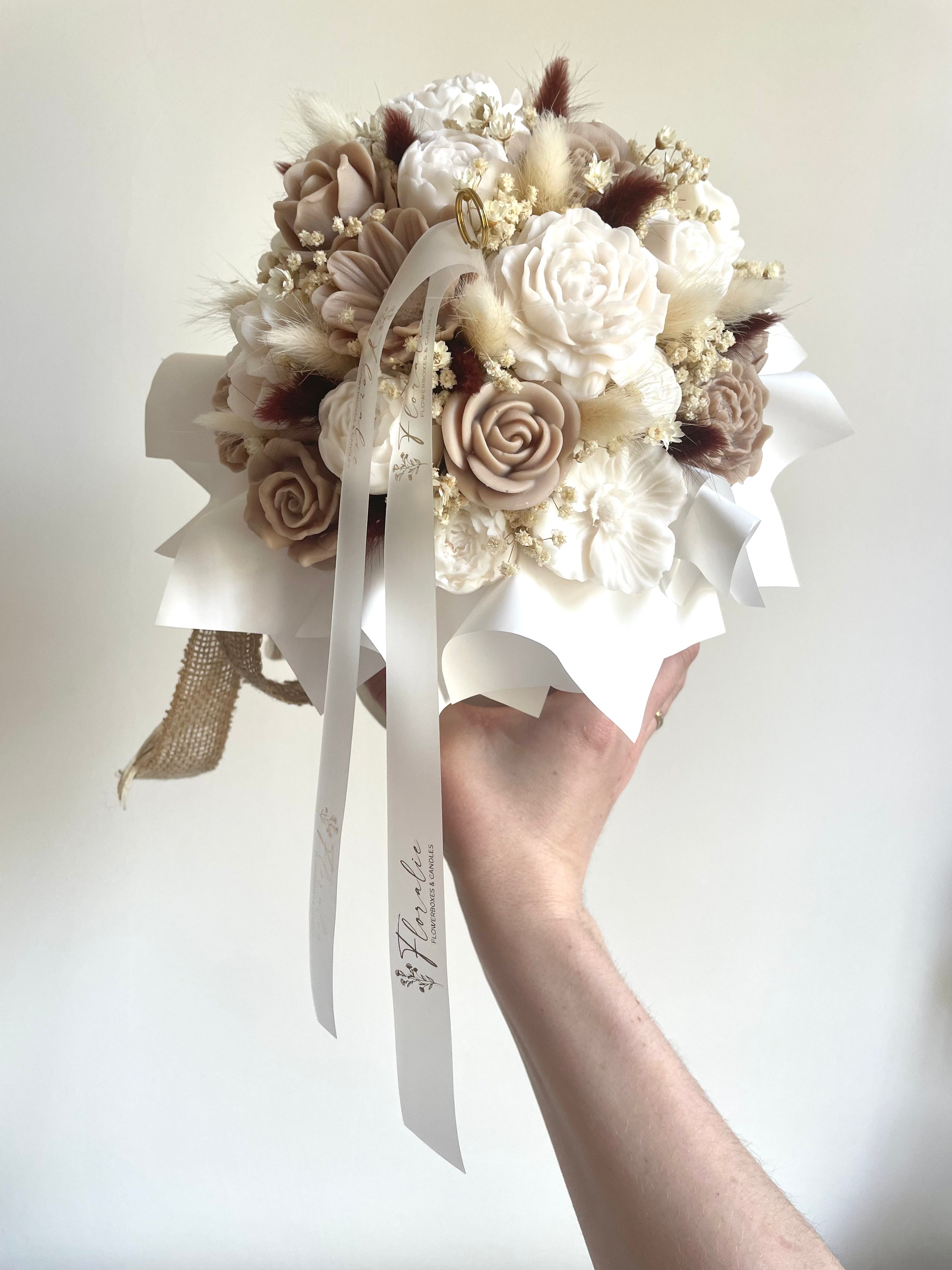 Flowerbox Creme WEIß BRAUN