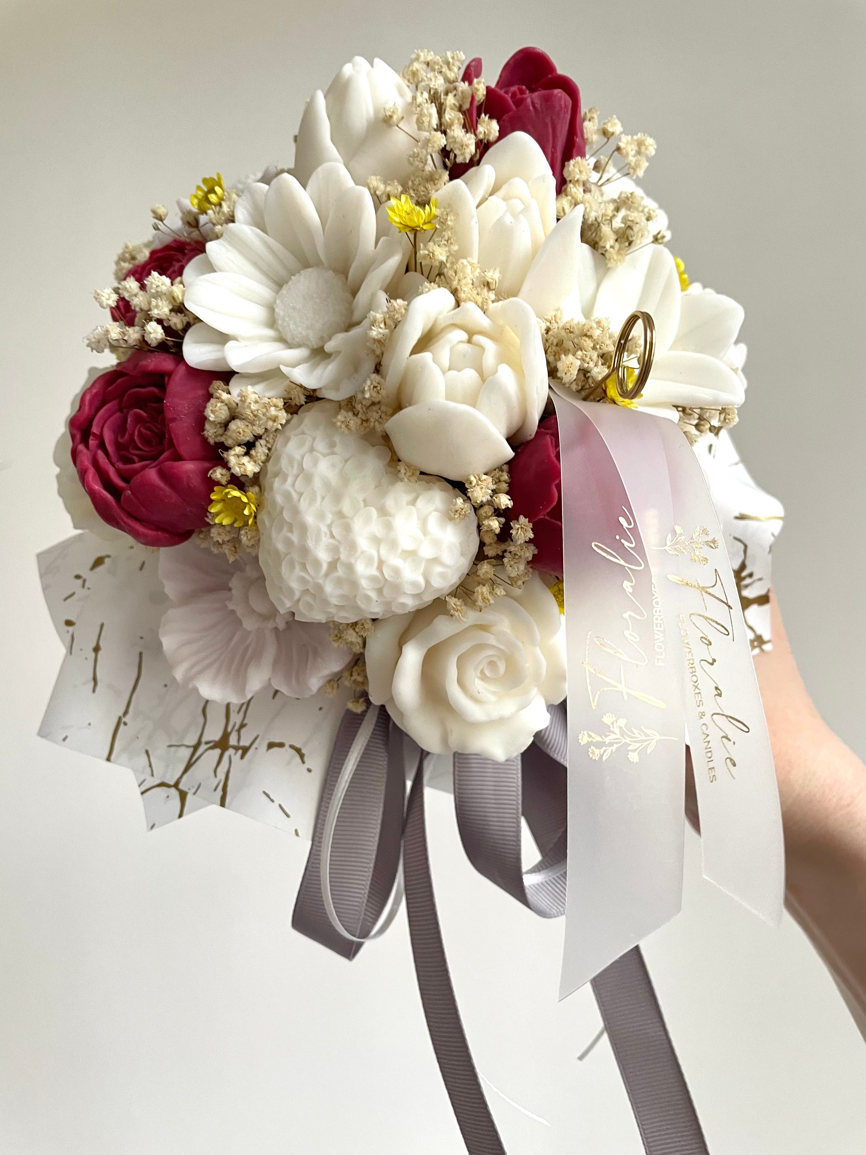 Elegant und ausdrucksstark - Flowerbox Graphit CREME BORDEAUX ZARTESLILA