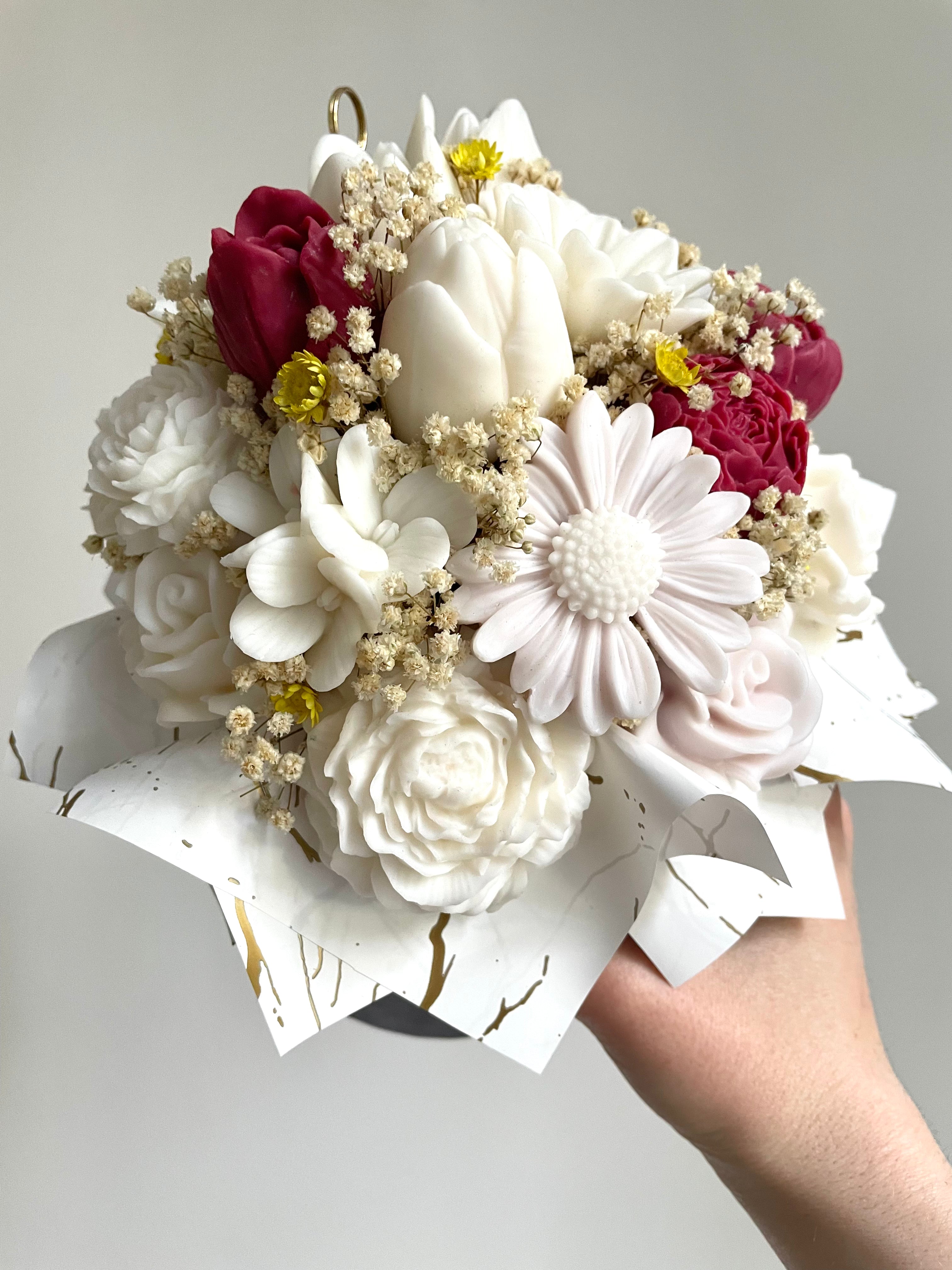 Elegant und ausdrucksstark - Flowerbox Graphit CREME BORDEAUX ZARTESLILA