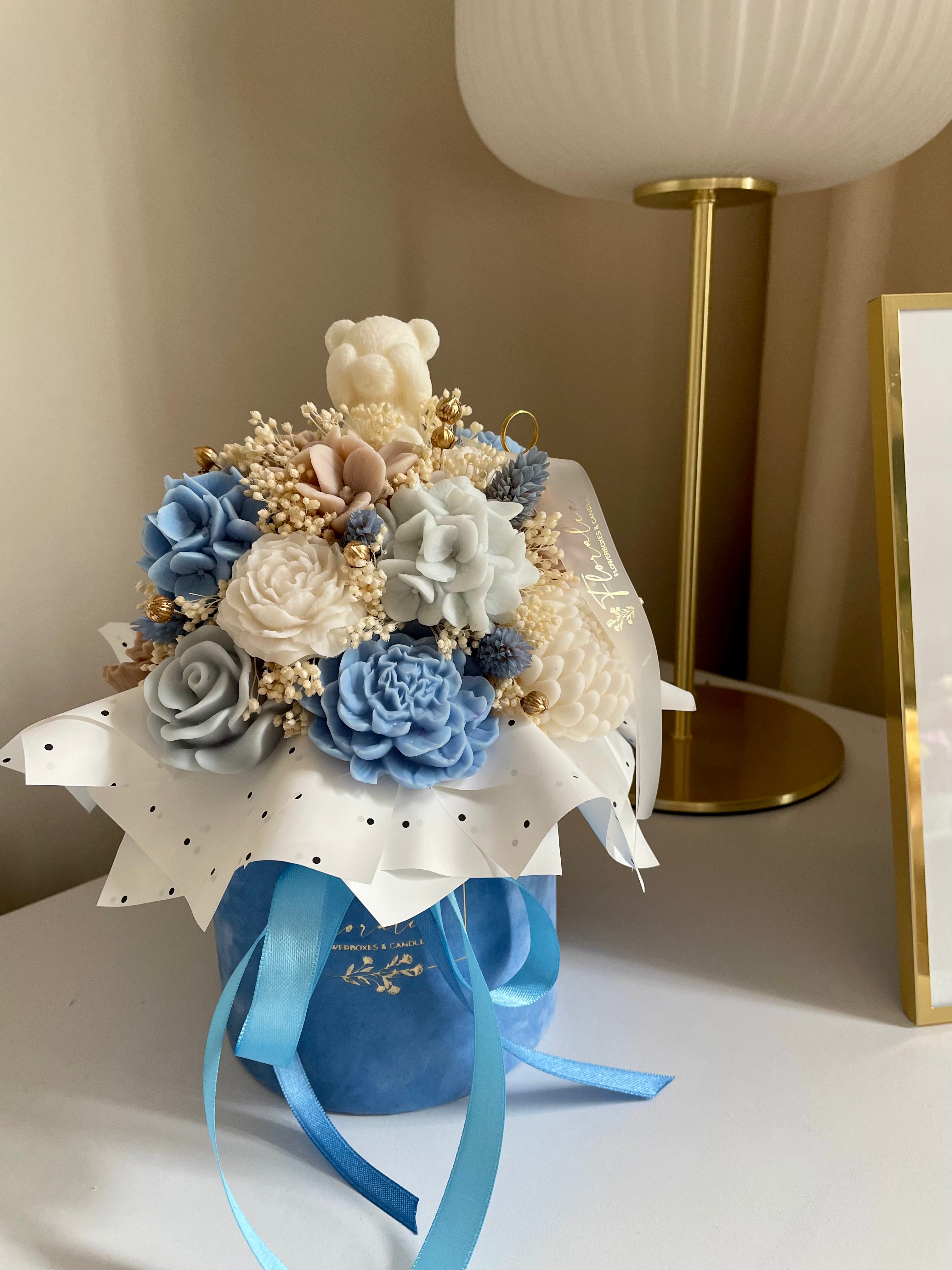 Flowerbox zur Geburt & Babyparty Boy