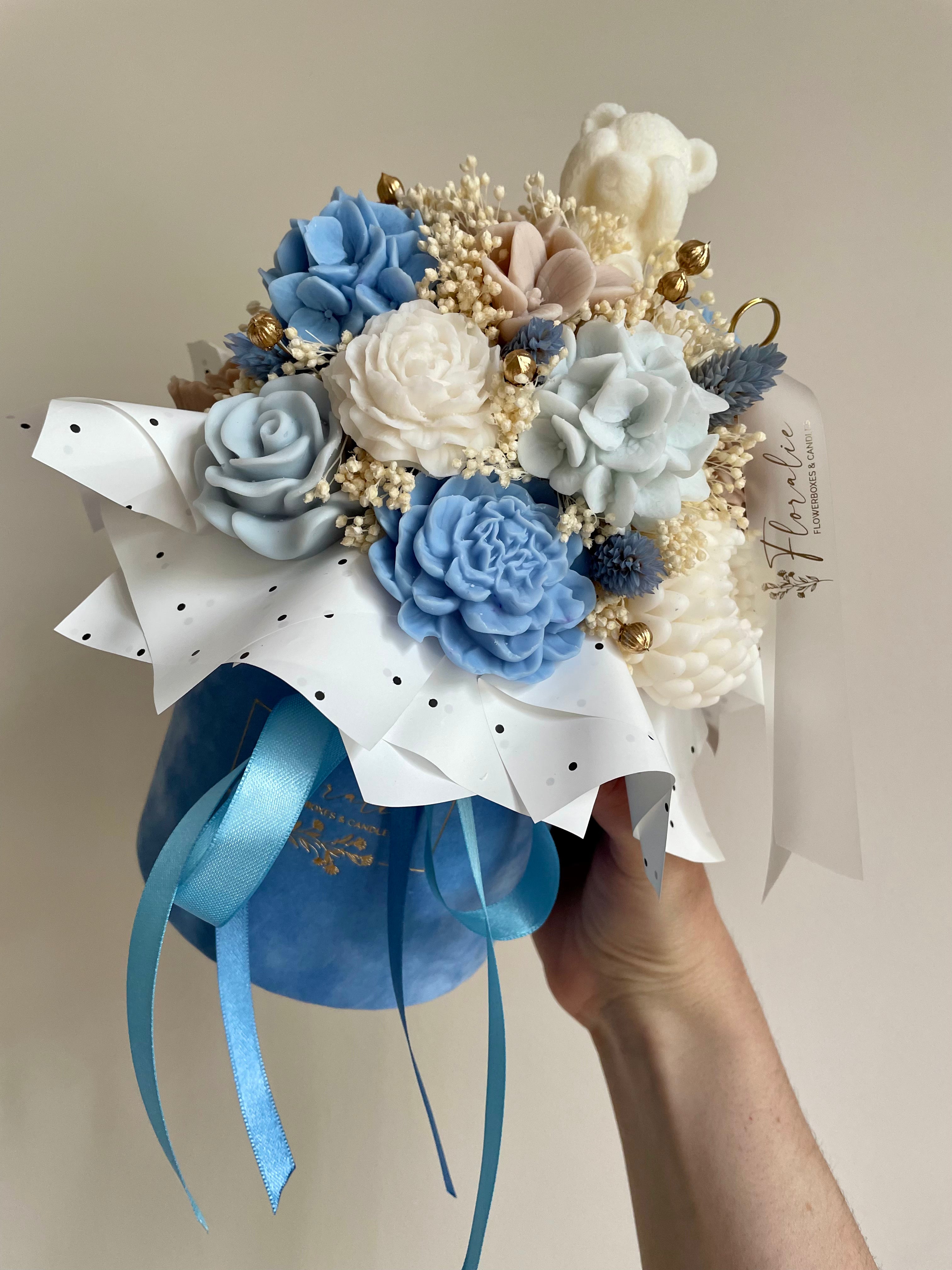 Flowerbox zur Geburt & Babyparty Boy