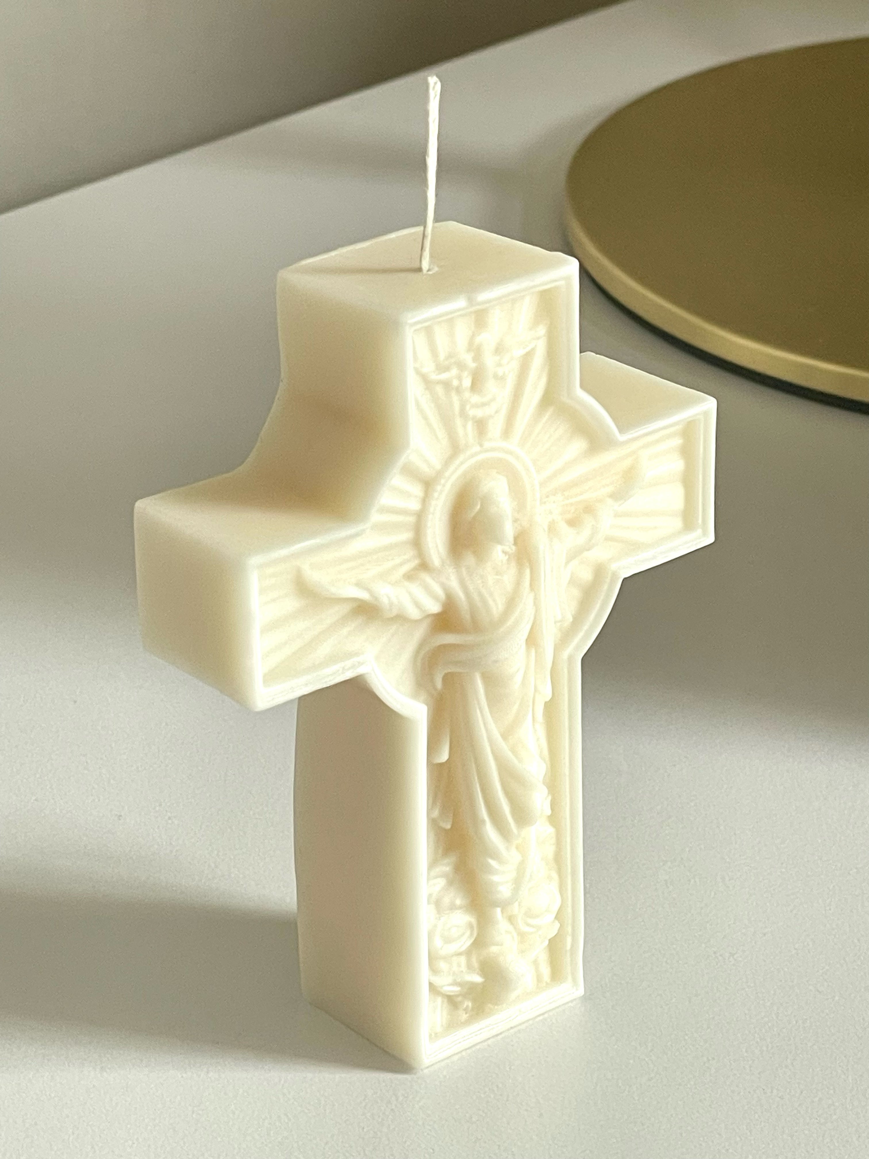 Jesus am Kreuz Kerze