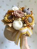 Herbstlicher Zauber: Flowerbox L in Weiß mit Sonnenblumen