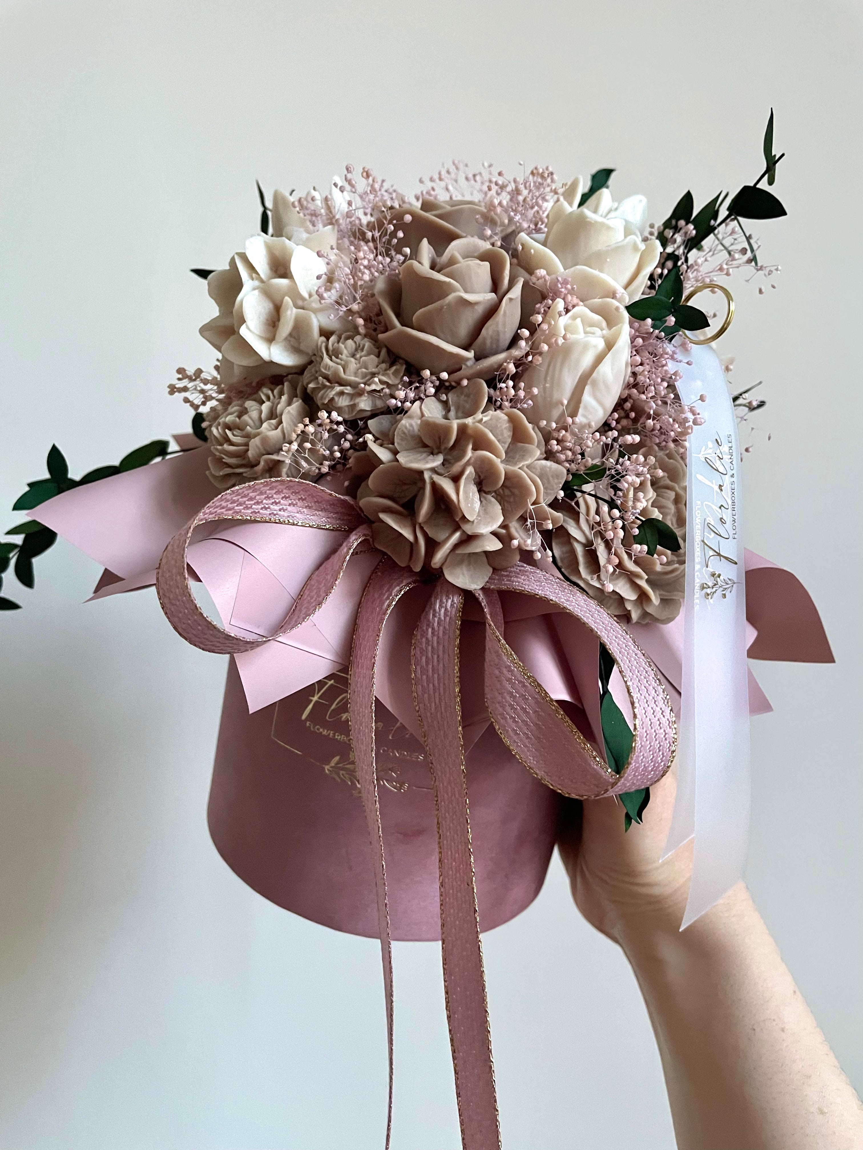 Flowerbox M altrosa, BEIGE BRAUN