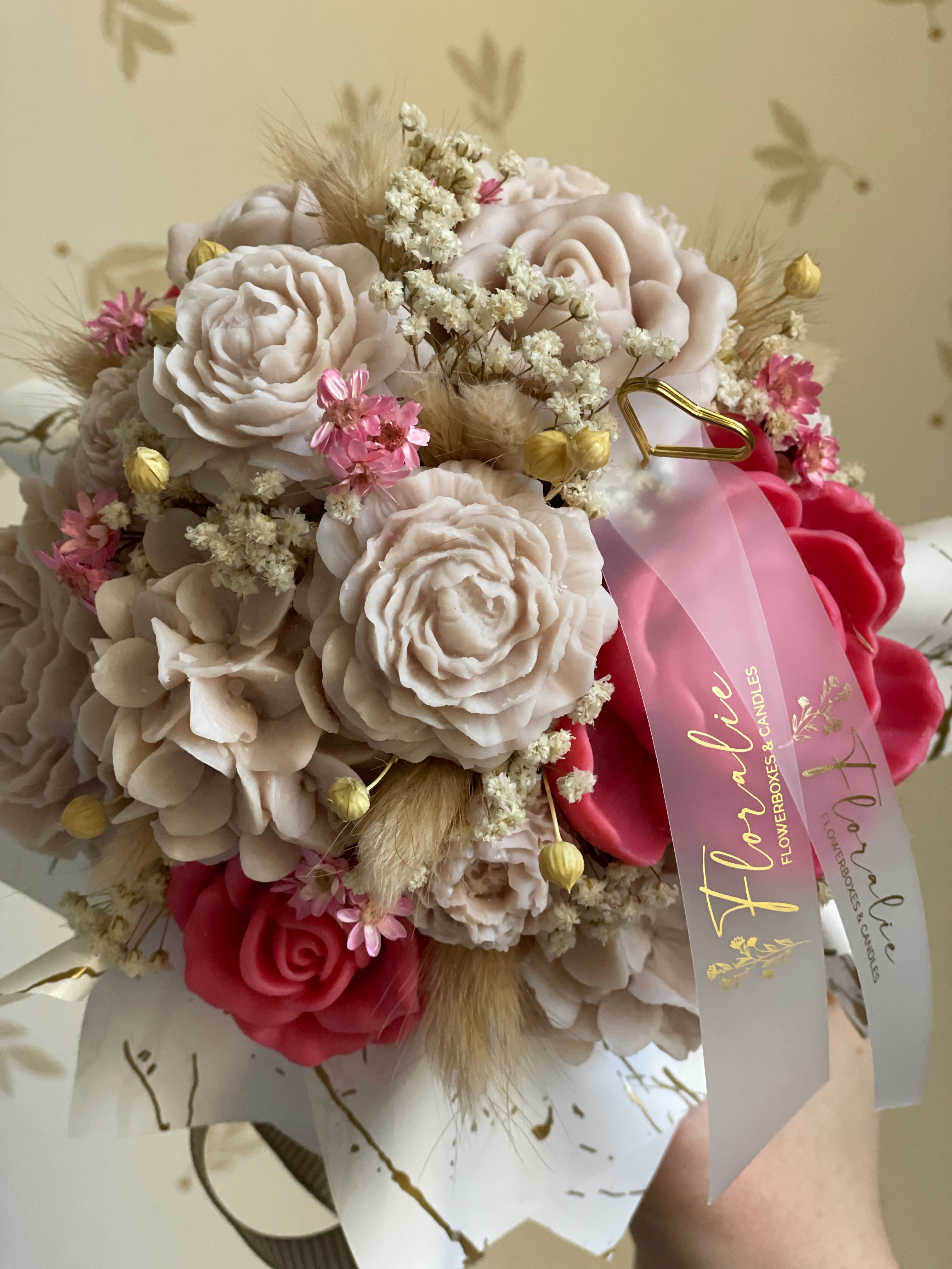 Flowerbox S grau BEIGE HIMBEER