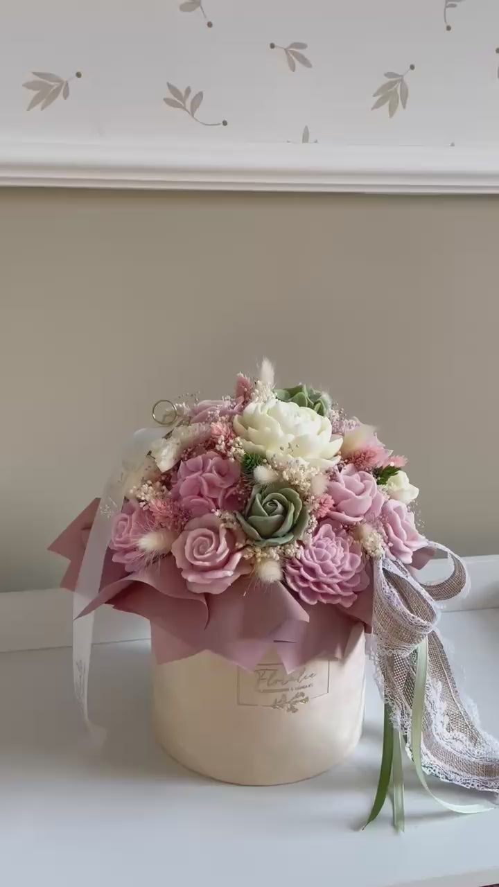 Flowerbox L Creme ZITRUS ROSA GRÜN